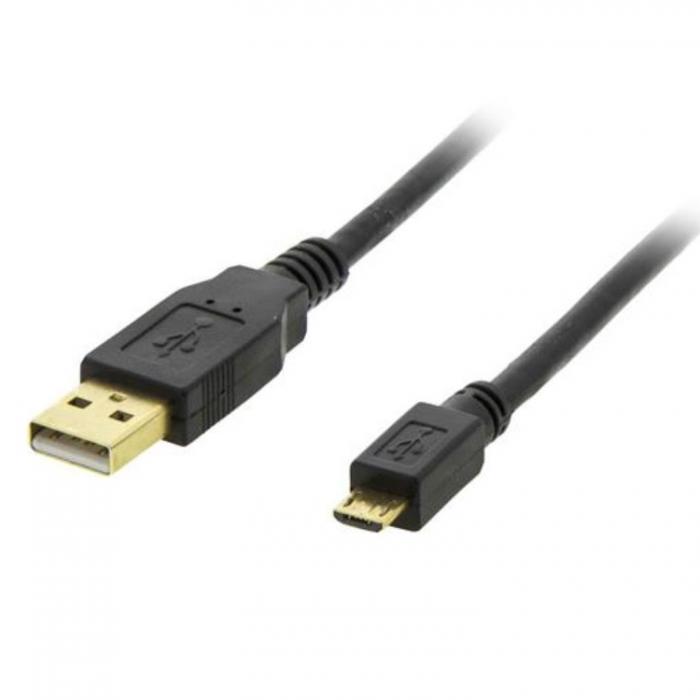 UTGATT1 - Deltaco USB-A Till Micro USB Kabel 1m - Svart
