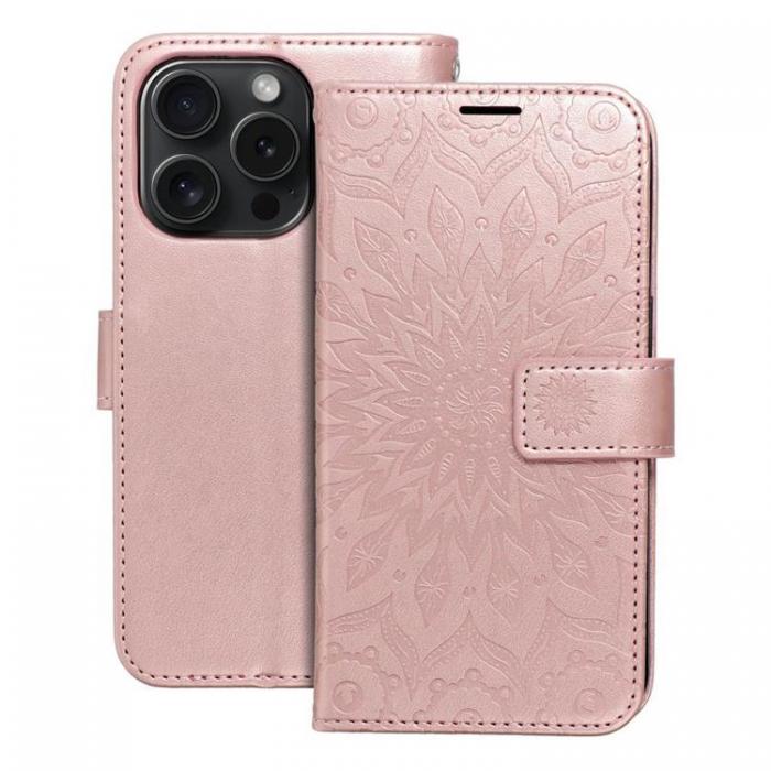 A-One Brand - iPhone 15 Pro Plnboksfodral Mezzo Mandala - RoseGuld