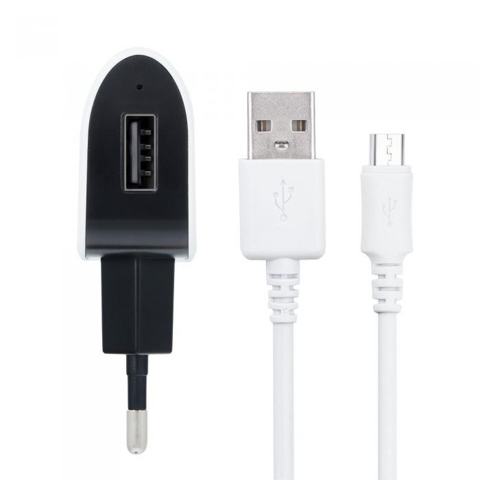 Forcell - FORCELL Reseladdare Micro USB Universal 1A + kabel