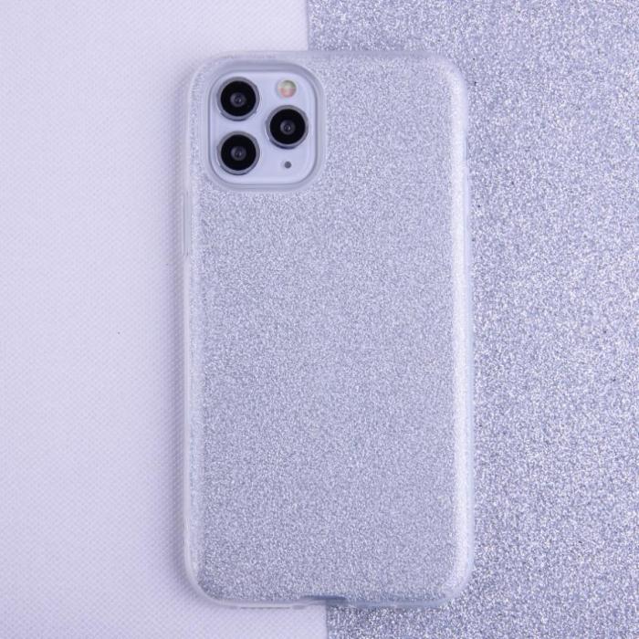 TelForceOne - Glitter Skal fr iPhone 13 - Skyddande Silver Mobilfodral