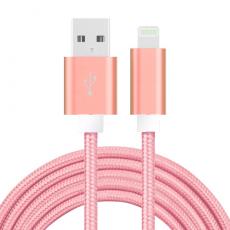 SiGN - SiGN USB Kabel med Lightning Kontakt 3A, 2m - Rosa
