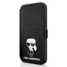 KARL LAGERFELD - Karl Lagerfeld Plånboksfodral iPhone 12 Mini - Svart