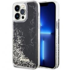Guess - Guess iPhone 14 Pro Max Mobilskal Liquid Glitter Marble - Svart