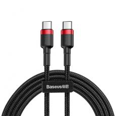 BASEUS - Baseus PD USB-C till USB-C 60W Kabel 2M - Svart/Röd