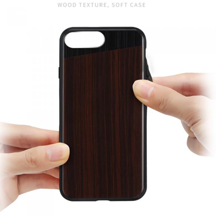 UTGATT5 - TOTU Wood Aluminium Skal till iPhone 7/8/SE 2020 - Rose Gold