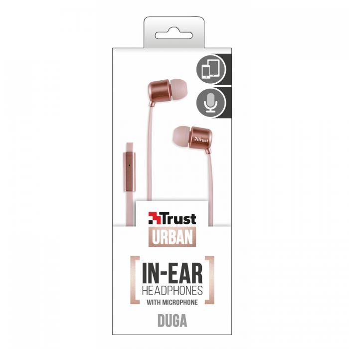 UTGATT5 - Trust Headset DUGA In-Ear - Rosguld