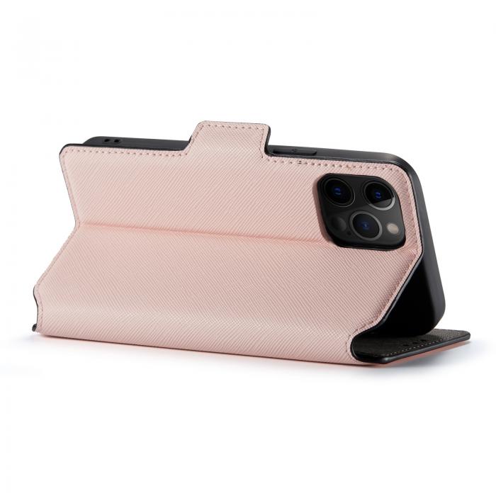 MUXMA - Muxma Saffiano Plnboksfodral till iPhone 13 Pro - Rosa