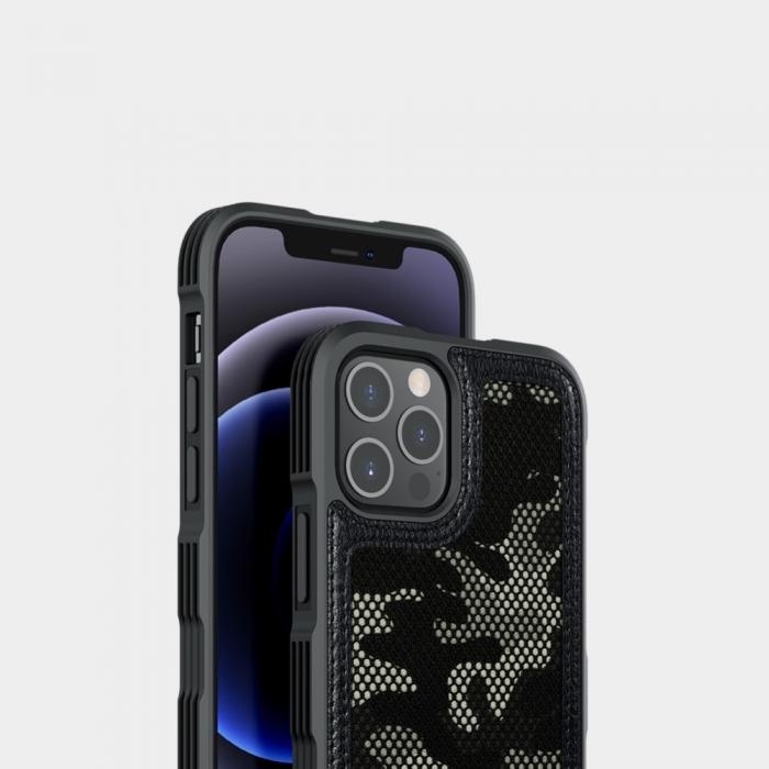 Nillkin - Nillkin Camouflage Hybridskal iPhone 12 & 12 Pro - Svart