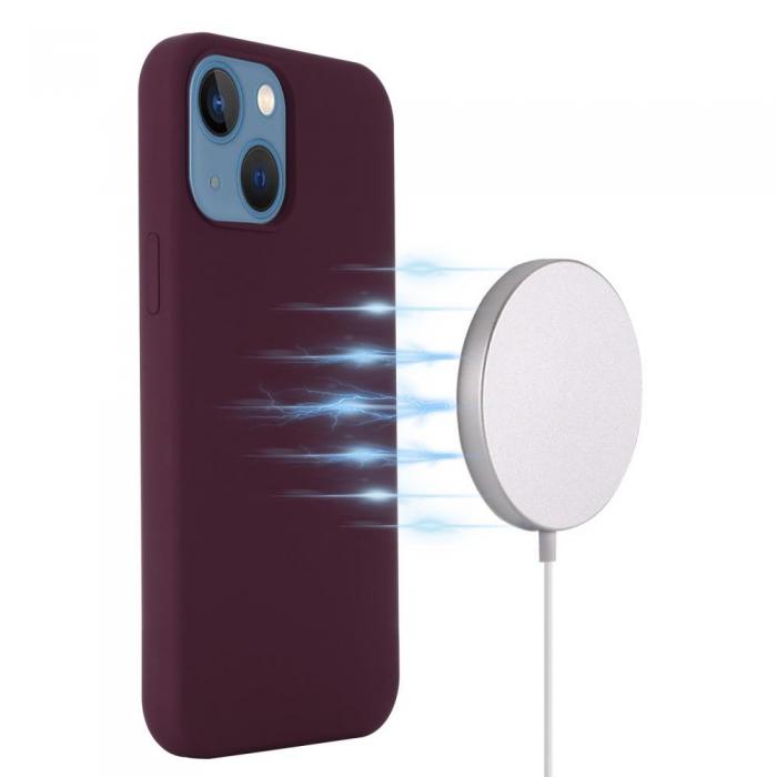 UTGATT1 - MagSafe Liquid Silicone Skal iPhone 13 - Maroon