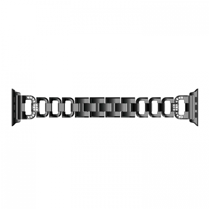 A-One Brand - Apple Watch 2/3/4/5/6/7/SE/Ultra (42/44/45/49mm) Armband Rhinestone - Svart