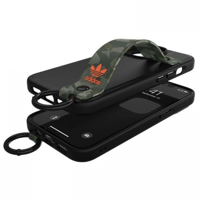 Adidas - Adidas iPhone 13 Pro Mobilskal OR Hand Strap - Svart/Grn