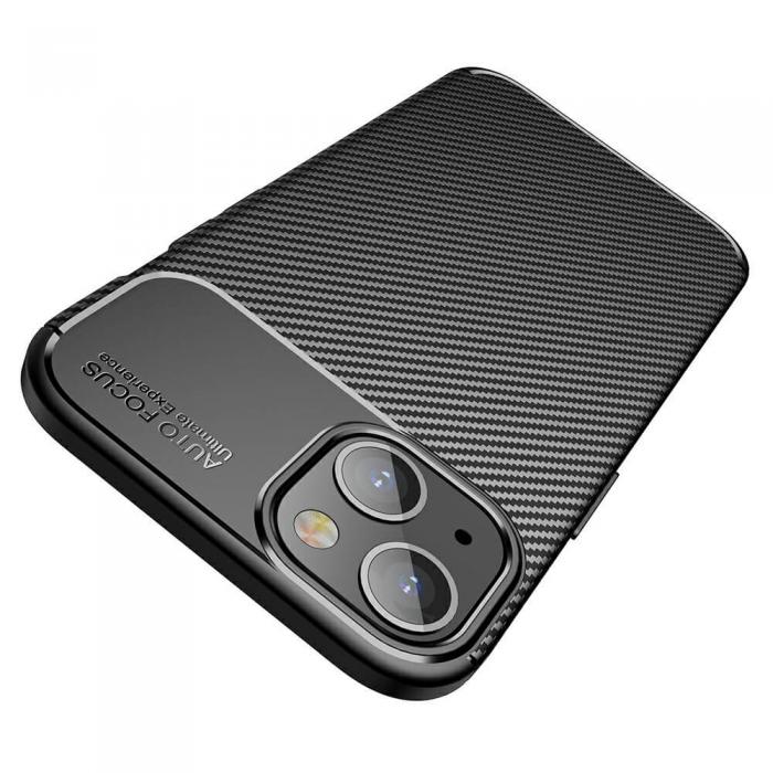 A-One Brand - Carbon Fiber mobilskal till Apple iPhone 13 Mini - Svart