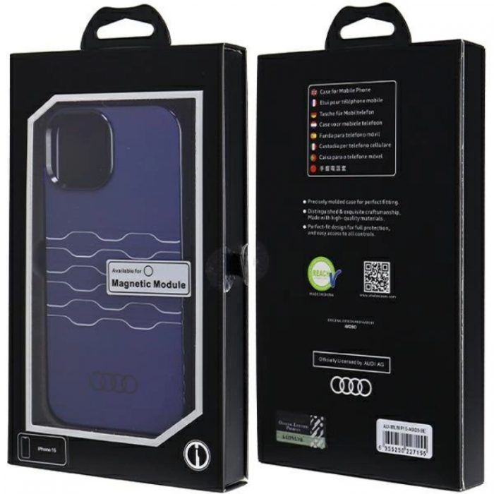Audi - Audi iPhone 15/14/13 Mobilskal MagSafe IML - Bl