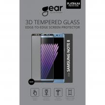 GEAR - GEAR Härdat Glas 3D Full Cover Svart Samsung Note 8