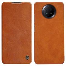 Nillkin - Nillkin Qin Läder Fodral Xiaomi Redmi Note 9T 5G - Brun