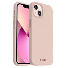 SiGN - SiGN iPhone 14 Plus Skal Liquid Silicone - Sand Rosa