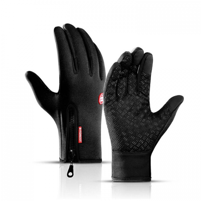 A-One Brand - Vattenavvisande touchvantar / handskar - Medium - Svart