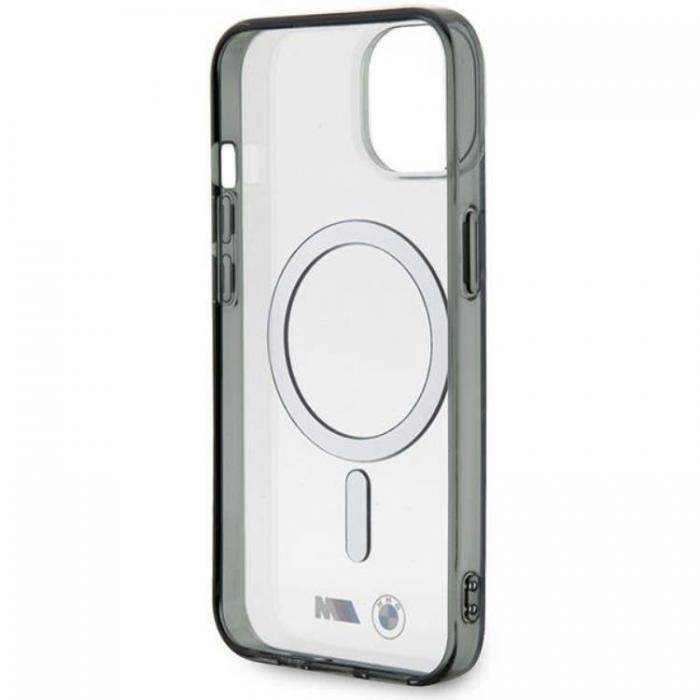 BMW - BMW iPhone 14 Plus Mobilskal Magsafe Silver Ring - Transparent