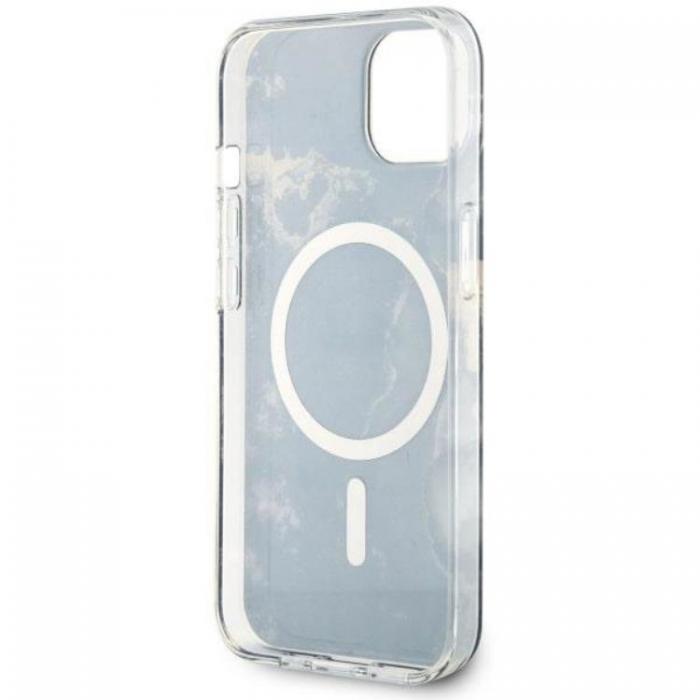 Guess - Guess iPhone 14 Plus Mobilskal MagSafe Guld Marble - Svart
