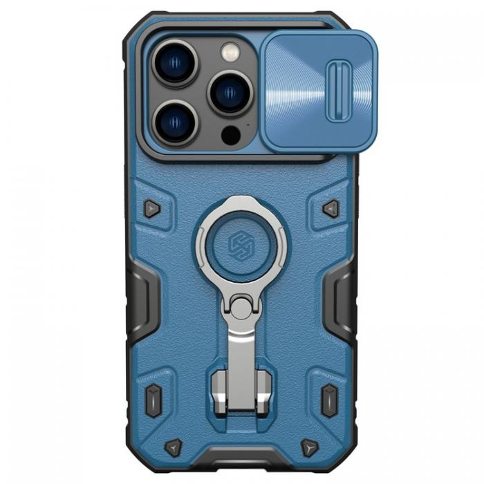 Nillkin - Nillkin iPhone 14 Pro Max Skal Ringhllare Armor Pro - Bl