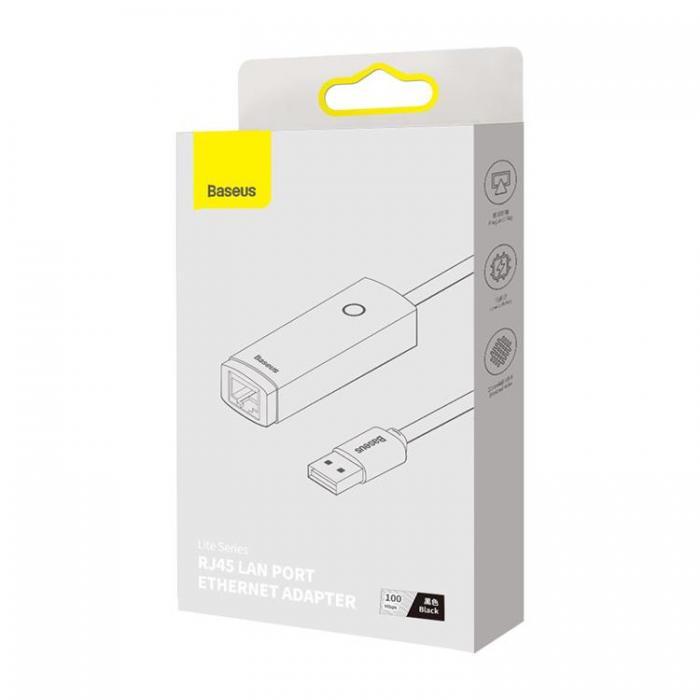 UTGATT1 - Baseus Lite USB-A Ethernet Adapter - Svart