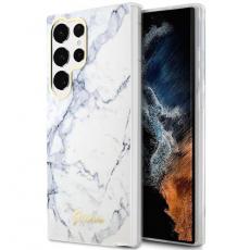 Guess - Guess Galaxy S23 Ultra Mobilskal Marble - Vit