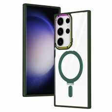 A-One Brand - Galaxy S23 Ultra Mobilskal Magsafe Kickstand Magnetic - Grön
