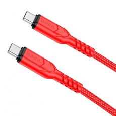 Hoco - Hoco USB-C Till USB-C Kabel 60W 2m - Röd