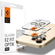 Spigen - [2-Pack] Spigen iPhone 14 Pro/14 Pro Max Kameralinsskydd i Härdat Glas - Guld