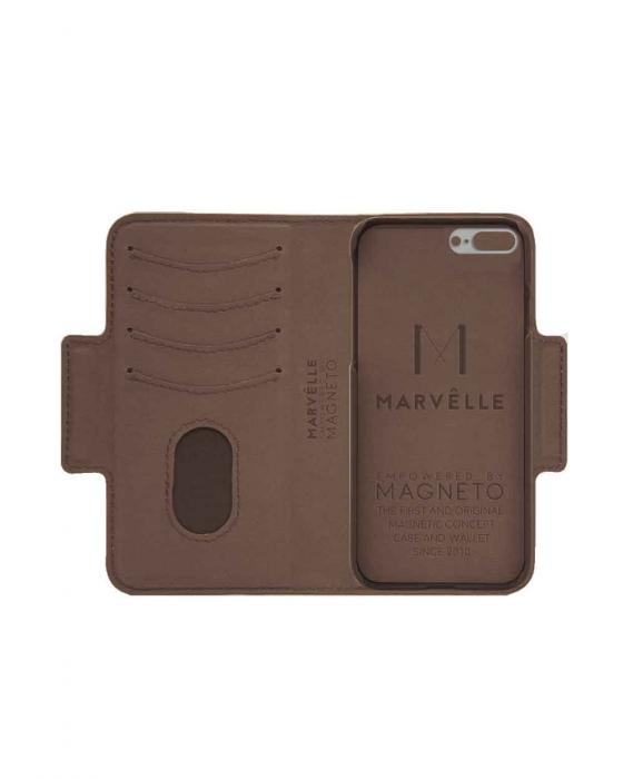 UTGATT5 - Marvlle N305 Plnboksfodral iPhone 7/8 Plus - DARK BROWN