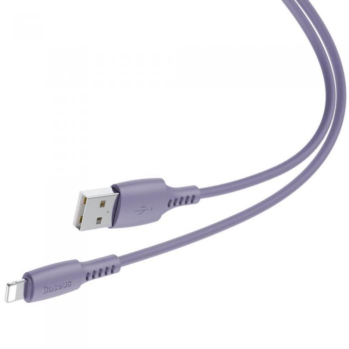 UTGATT4 - Baseus frgglad Kabel USB/ lightning 2.4A 1.2m lila