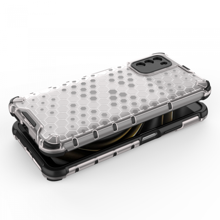 OEM - Honeycomb Armor Bumper Skal Xiaomi Poco M3 / Redmi 9t - Transparent