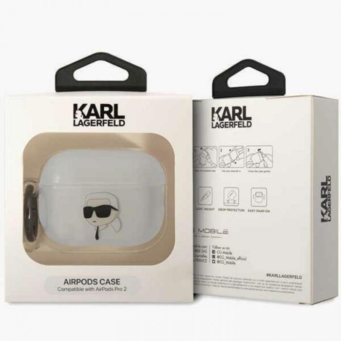 KARL LAGERFELD - Karl Lagerfeld Airpods Pro 2 Skal Ikonik Karl Lagerfeld - Clear