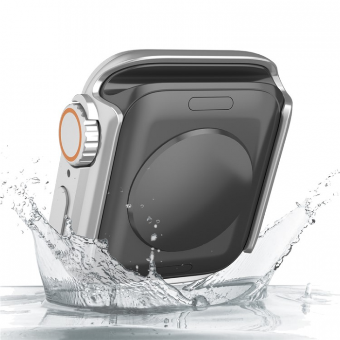 A-One Brand - Apple Watch 7/8 (41mm) Frvandla Utseendet till Apple Watch Ultra - Silver