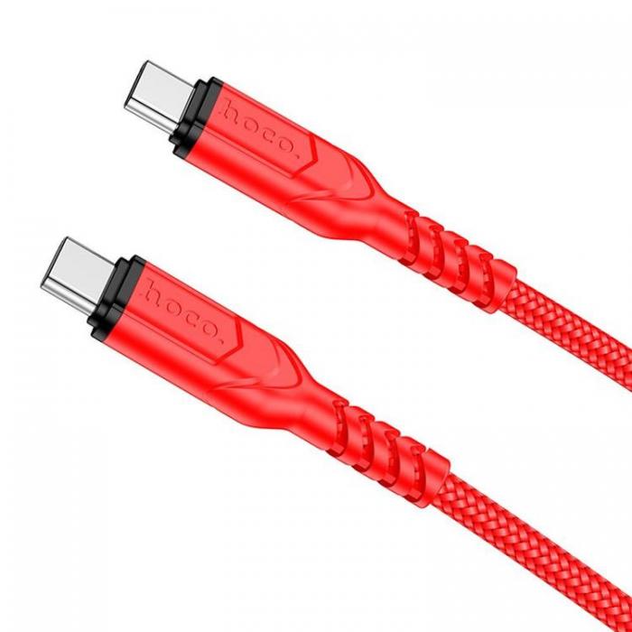 Hoco - Hoco USB-C Till USB-C Kabel 60W 2m - Rd