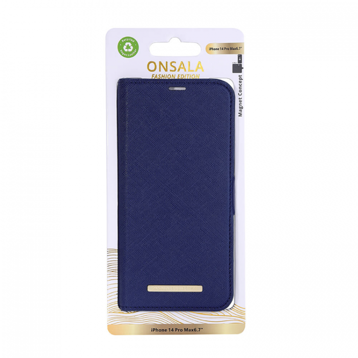 UTGATT1 - ONSALA iPhone 14 Pro Max Plnboksfodral - Bl
