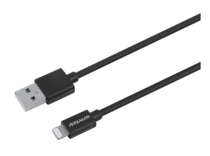 UTGATT1 - Essentials MFi USB-A Lightning Kabel 20cm - Svart