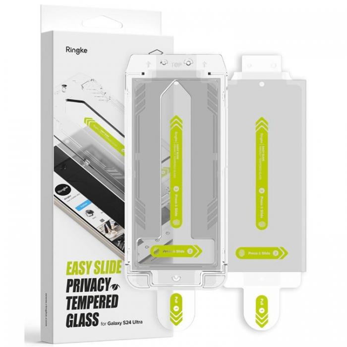 Ringke - [2-Pack] Ringke Galaxy S24 Ultra Hrdat Glas Skrmskydd Easy Slide - Privacy