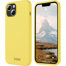 SiGN - SiGN iPhone 15 Plus Mobilskal Liquid Silikon - Gul