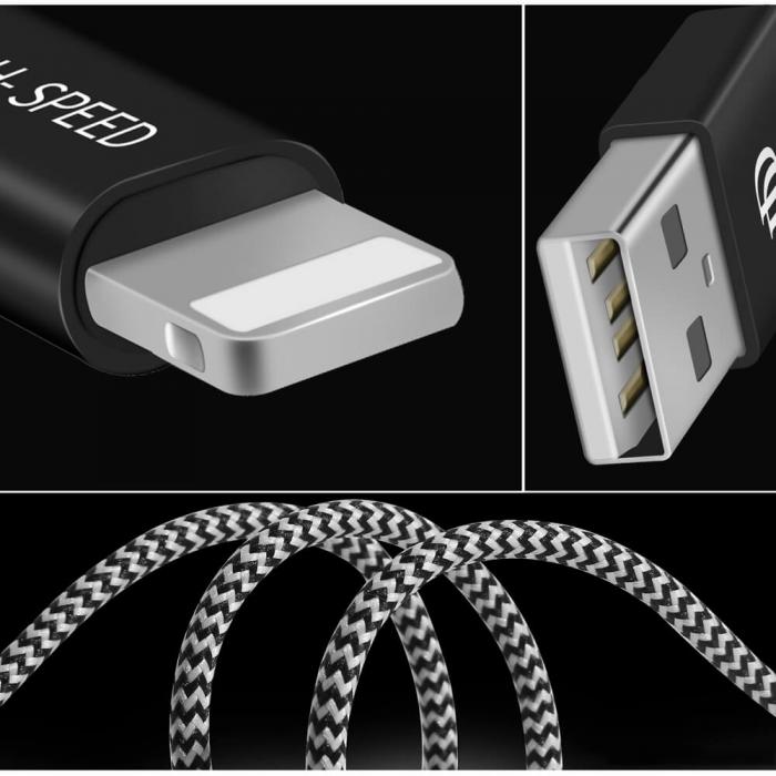 UTGATT5 - Dux Ducis K-ONE Series USB/lightning Kabel 2.1A 1M Svart