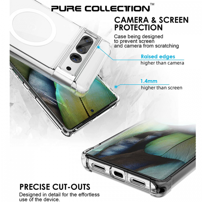A-One Brand - Google Pixel 7 Pro Mobilskal Magsafe Slim Fit - Transparent