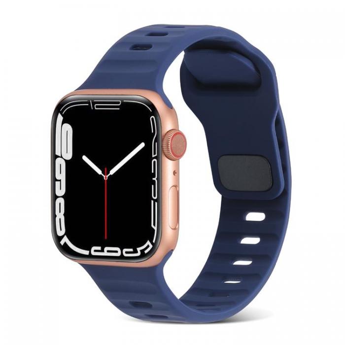 A-One Brand - Apple Watch 4/5/6/7/8/SE (38/40/41mm) Silikon Armband Sport Bl
