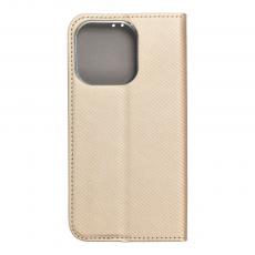 A-One Brand - iPhone 14 Pro Plånboksfodral Smart Konstläder Guld