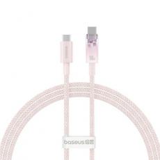 BASEUS - Baseus USB-C Till USB-C Kabel 1m 100W - Rosa