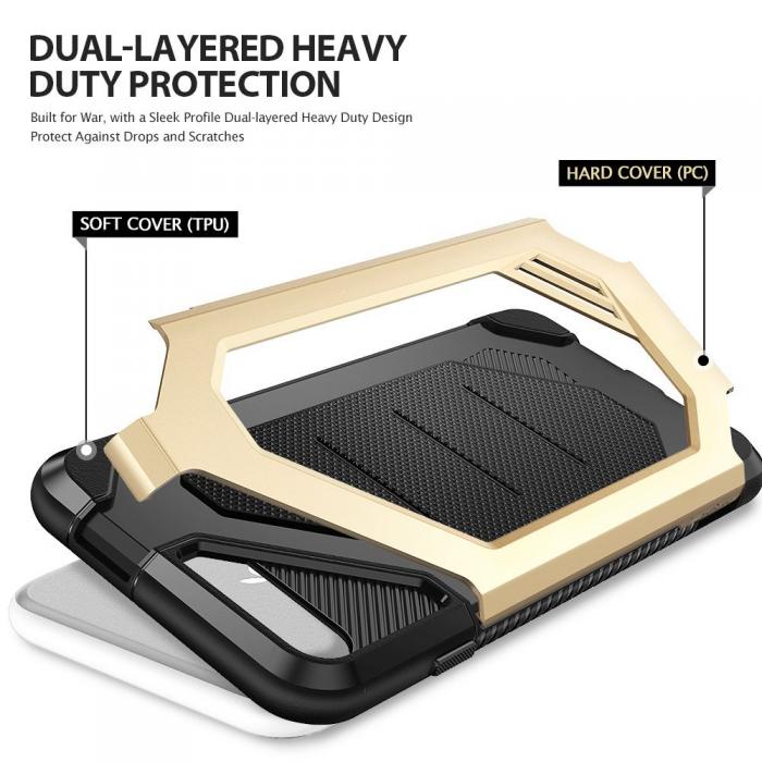 UTGATT5 - Ringke Double Layer Armor Tough Skal till iPhone 7 Plus - Metal Slate
