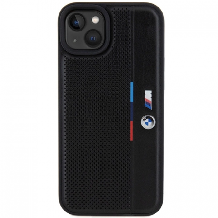 BMW - BMW iPhone 15/14/13 Mobilskal Perforated Tricolor Line
