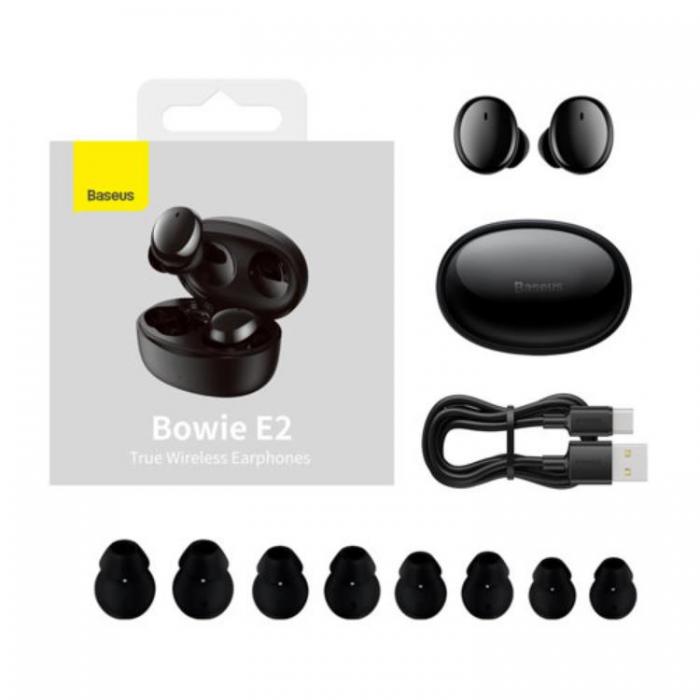 BASEUS - Baseus Bowie E2 TWS Bluetooth Trdlsa Hrlurar - Svart