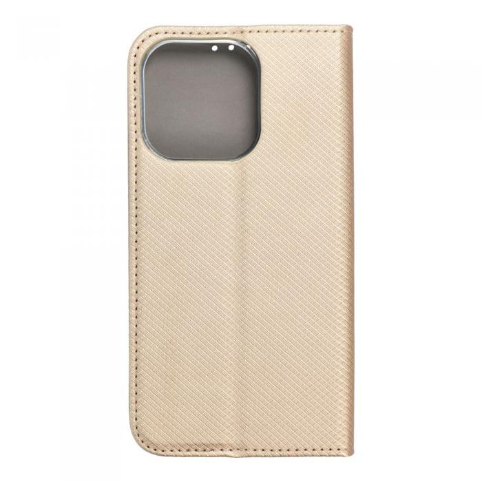 A-One Brand - iPhone 14 Pro Plnboksfodral Smart Konstlder Guld