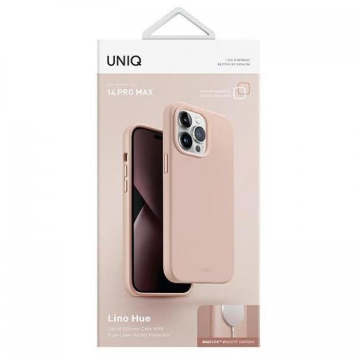 UNIQ - Uniq iPhone 14 Pro Max Mobiskal Magsafe Lino Hue - Rosa