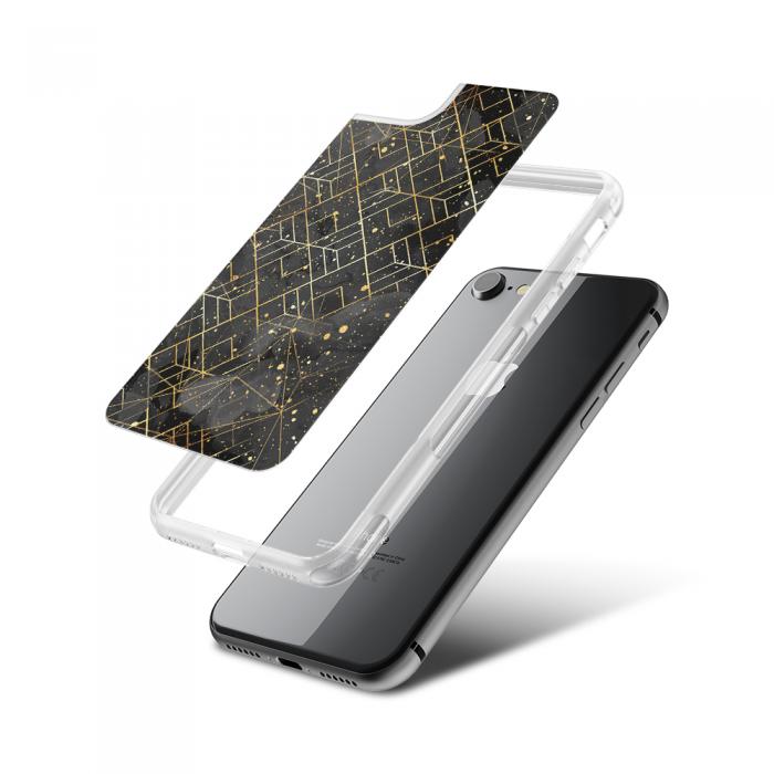 UTGATT5 - Fashion mobilskal till Apple iPhone 8 - Black Galaxy